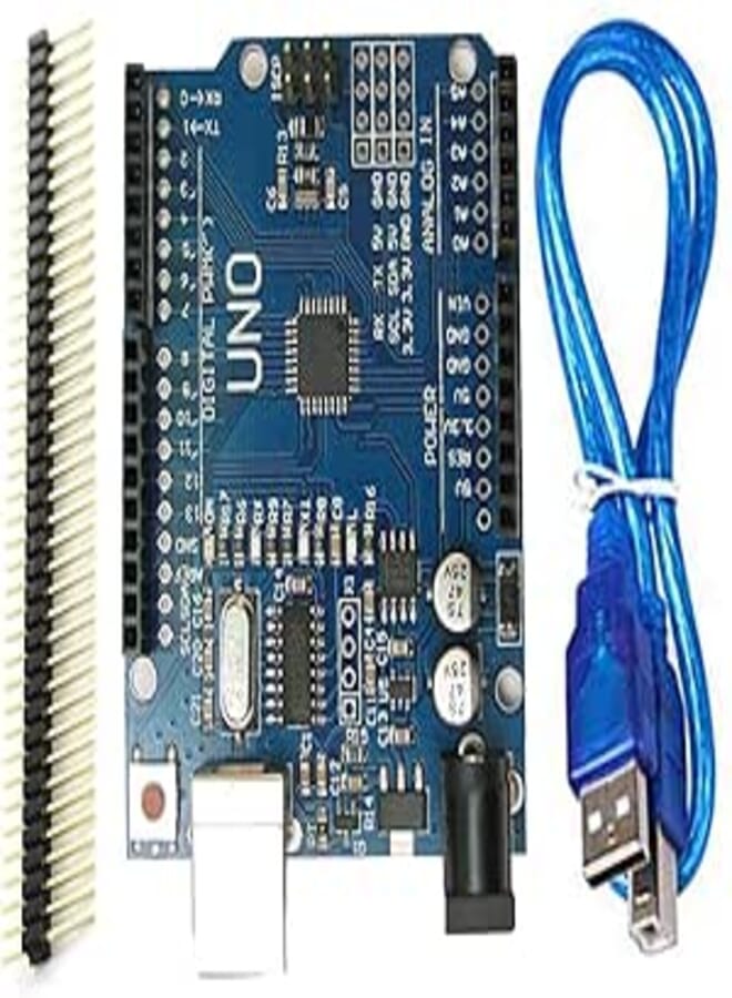 Arduino UNO R3 MEGA328P-AU Development Board | ATmega328P Microcontroller with USB Interface & 14 Digital I/O Pins"